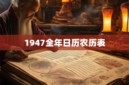 1947全年日历农历表
