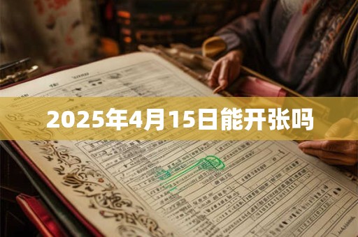 2025年4月15日能开张吗