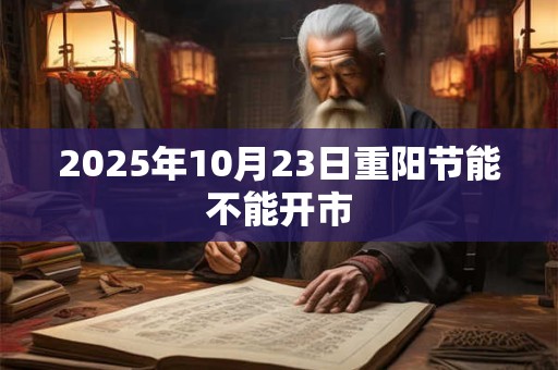 2025年10月23日重阳节能不能开市