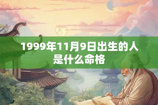 1999年11月9日出生的人是什么命格