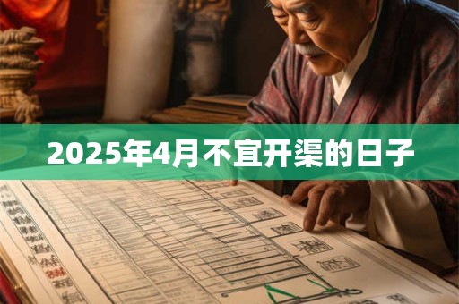 2025年4月不宜开渠的日子