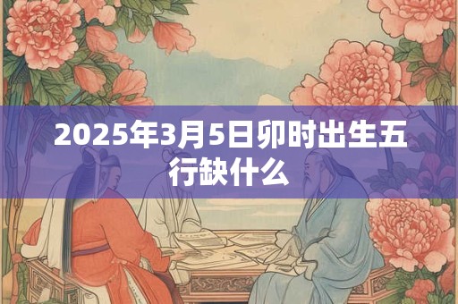 2025年3月5日卯时出生五行缺什么 2025年3月5日卯时出生五行缺什么