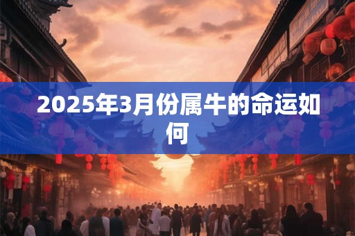 2025年3月份属牛的命运如何