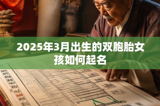 2025年3月出生的双胞胎女孩如何起名