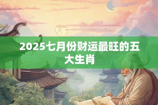 2026七月份财运最旺的五大生肖 2026七月份财运最旺的五大生肖