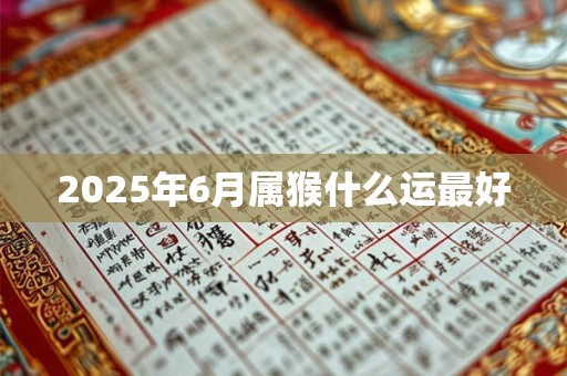 2025年6月属猴什么运最好