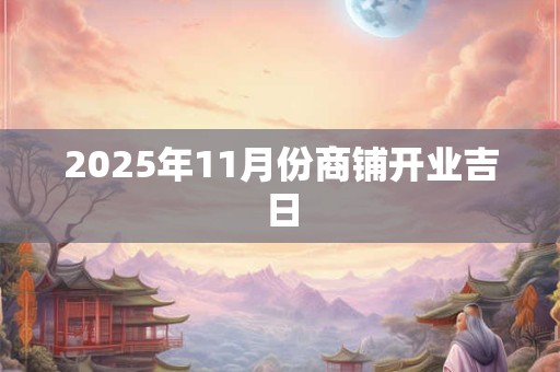 2025年11月份商铺开业吉日
