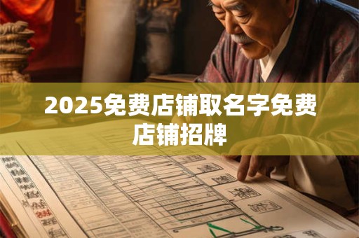 2025免费店铺取名字免费店铺招牌