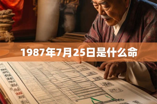 1987年7月25日是什么命
