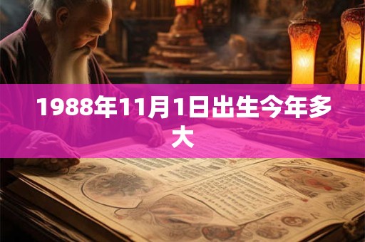 1988年11月1日出生今年多大