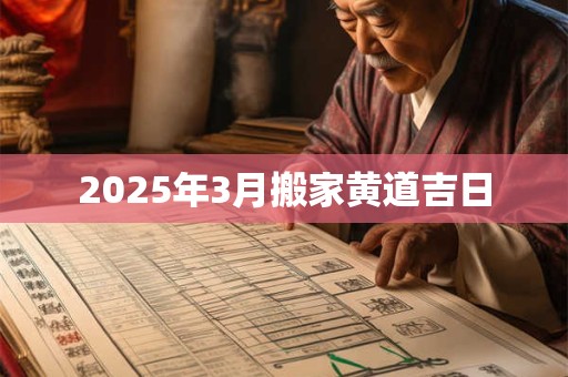 2025年3月搬家黄道吉日
