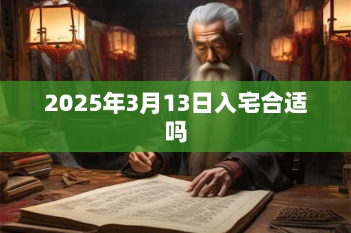 2025年3月13日入宅合适吗