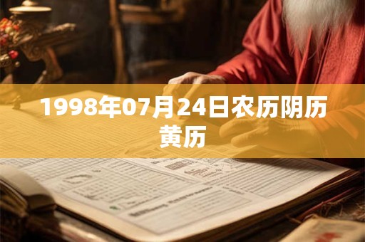 1998年07月24日农历阴历黄历