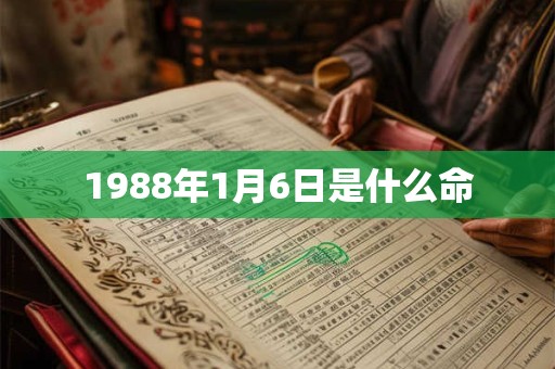1988年1月6日是什么命