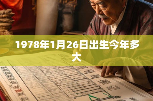 1978年1月26日出生今年多大