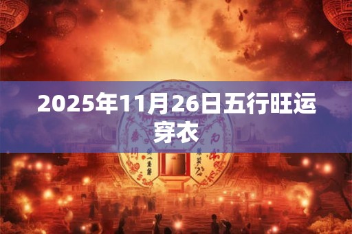 2025年11月26日五行旺运穿衣
