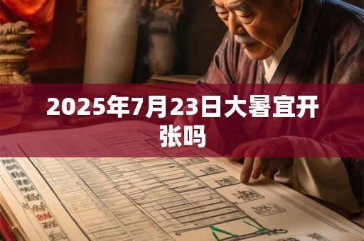 2025年7月23日大暑宜开张吗