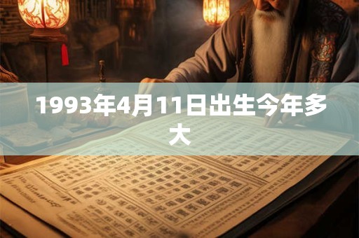 1993年4月11日出生今年多大
