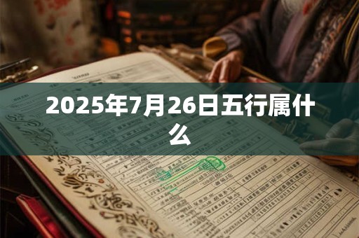 2025年7月26日五行属什么