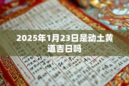 2025年1月23日是动土黄道吉日吗