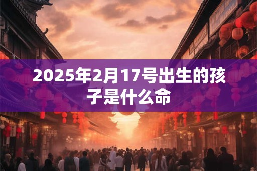 2025年2月17号出生的孩子是什么命