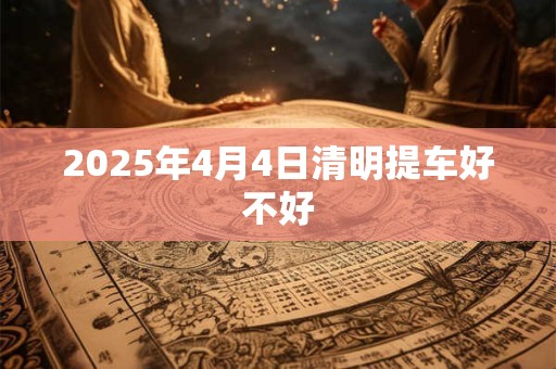 2025年4月4日清明提车好不好