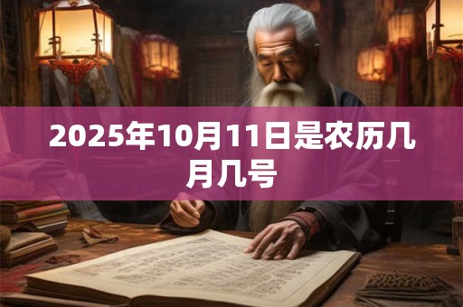 2025年10月11日是农历几月几号