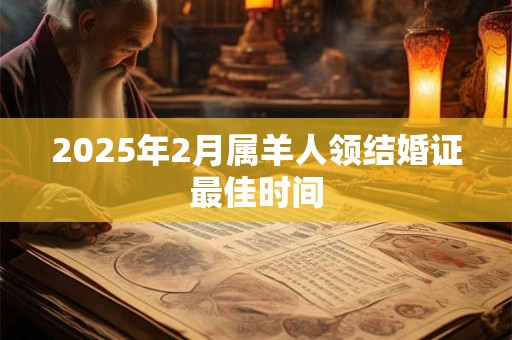 2025年2月属羊人领结婚证最佳时间