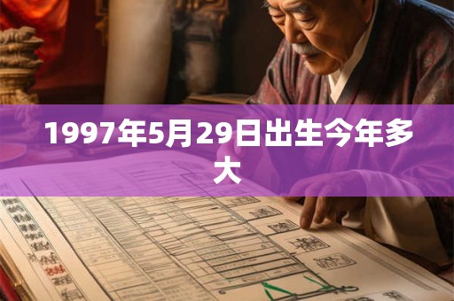 1997年5月29日出生今年多大