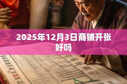 2025年12月3日商铺开张好吗