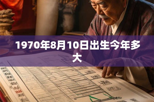 1970年8月10日出生今年多大