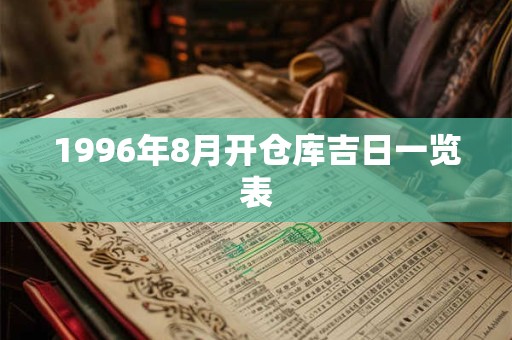 1996年8月开仓库吉日一览表