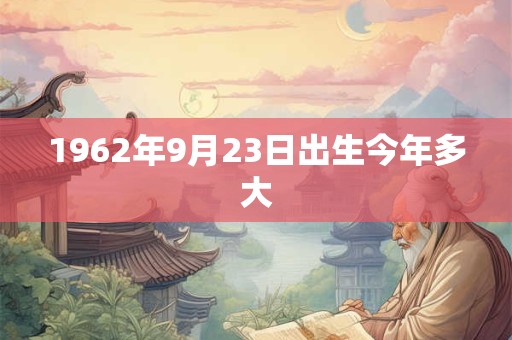 1962年9月23日出生今年多大
