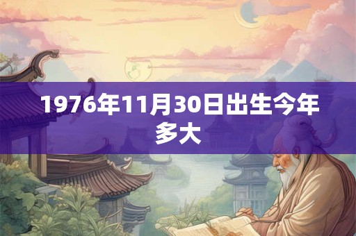 1976年11月30日出生今年多大