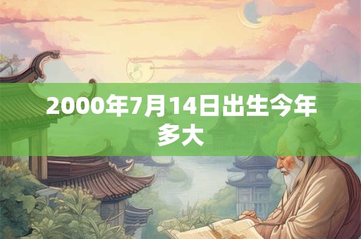 2000年7月14日出生今年多大