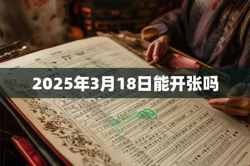 2025年3月18日能开张吗