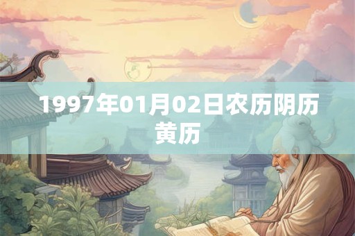 1997年01月02日农历阴历黄历