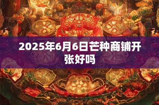 2025年6月6日芒种商铺开张好吗