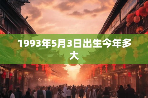 1993年5月3日出生今年多大