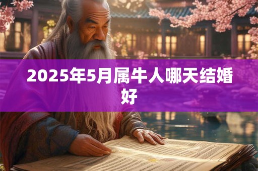 2025年5月属牛人哪天结婚好