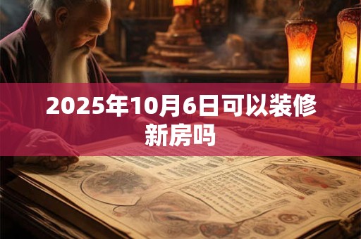 2025年10月6日可以装修新房吗