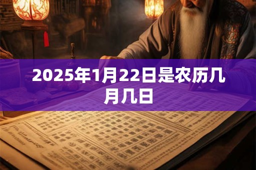 2025年1月22日是农历几月几日