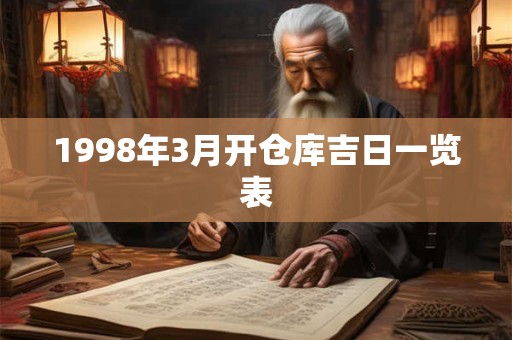 1998年3月开仓库吉日一览表