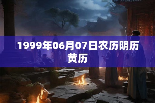 1999年06月07日农历阴历黄历