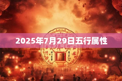 2025年7月29日五行属性