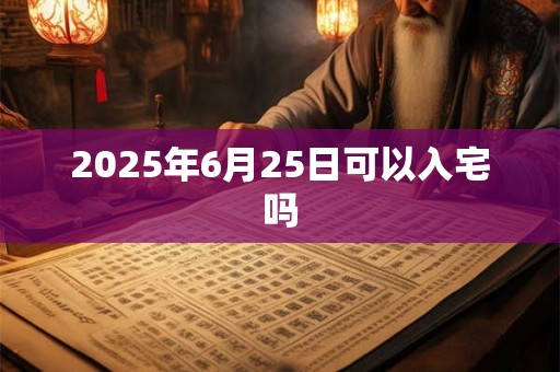 2025年6月25日可以入宅吗