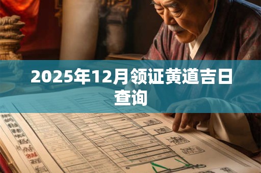 2025年12月领证黄道吉日查询