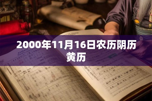 2000年11月16日农历阴历黄历