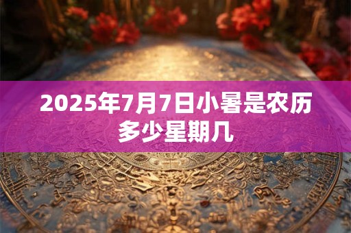 2025年7月7日小暑是农历多少星期几