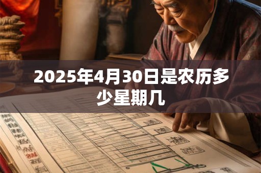 2025年4月30日是农历多少星期几